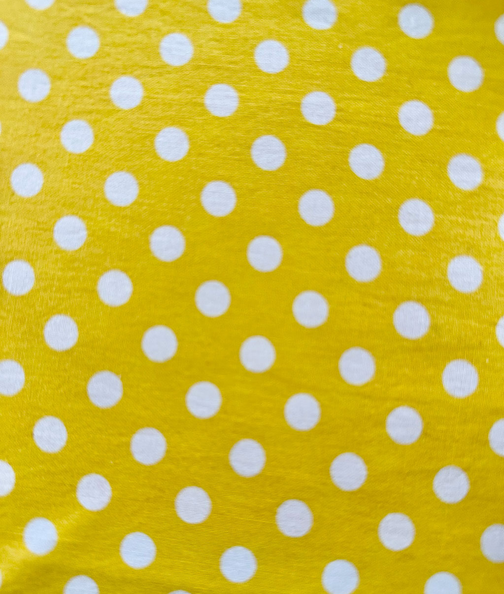 White Polka Dot on Yellow