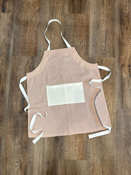 Pink and White Striped Chef Apron