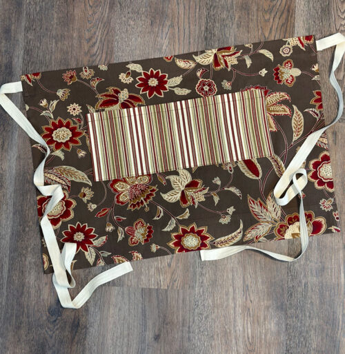 Brown Floral Half Chef Apron