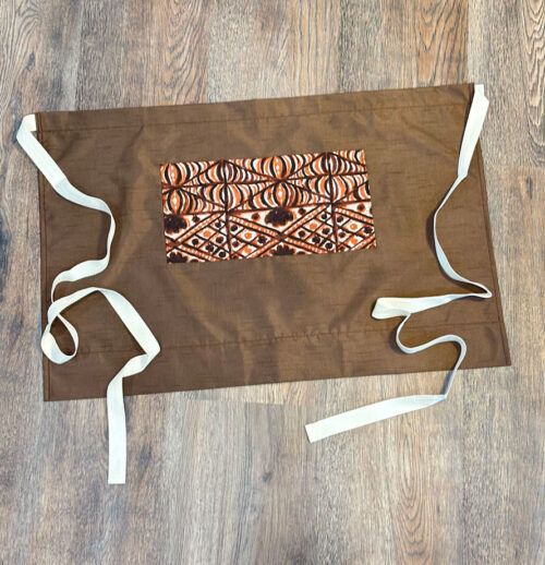 Brown Polyester Half Chef Apron